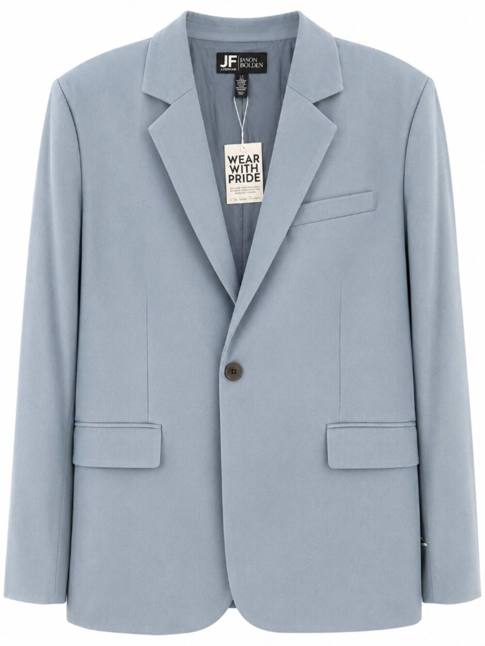 NWT JF Jason Bolden Blue Tailored Blazer LT Long Tall One Button Jacket